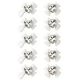 thumbnail image 3 of dianhelloya 10 Pcs Nail 3D Effect Bow Heart Rhinestone Lightweight Nail Decoration Contrast Color Nail DIY Anti-crash Glitter White, 3 of 8