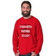 thumbnail image 5 of My Strength My Father My Glory Jesus Long Sleeve TShirt Men Women Brisco Brands M, 5 of 6