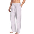thumbnail image 2 of Uemuo Kawaii Cat Paw Pattern Men's Wide Leg Palazzo Lounge Pants with Pockets Light Weight Loose Comfy Casual Pajama Pants-X-Large, 2 of 9