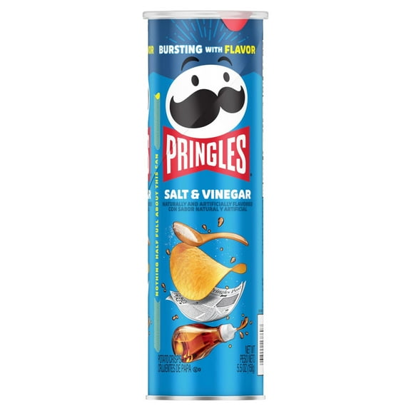 2 Pack - Pringles Salt & Vinegar Flavored 5.5 oz Package May Vary