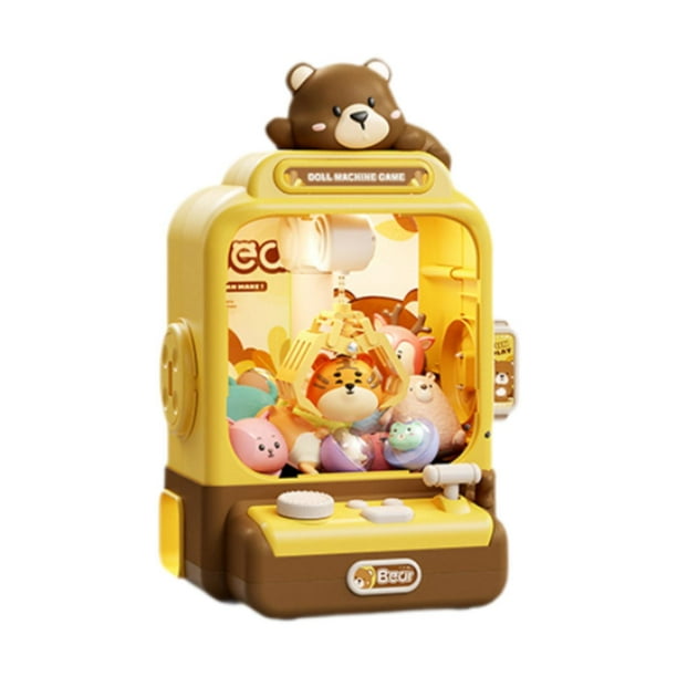 Máquina dispensadora de premios electrónica con garras, juguete expendedor para niños y niñas de 3 a 4 años Marrón