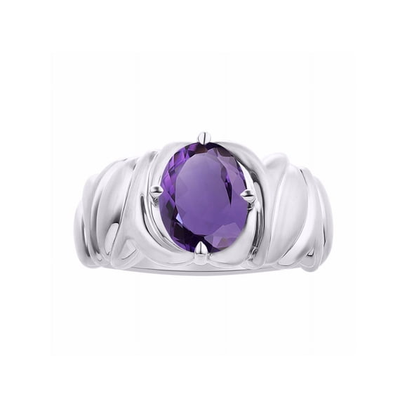 RYLOS 14K Yellow Gold Solitaire Oval Gemstone - 9X7MM Color Stone Birthstone With Satin Finish Band