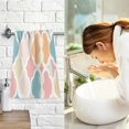 thumbnail image 7 of Yayeee 100% Cotton Hand Towels for Bathroom 16" x 28" Soft Absorbent Kitchen Towel, Pink Abstract Pattern, 7 of 7