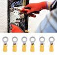 thumbnail image 4 of Terminales aislados resistencia a alta presión 500 piezas Terminales de cable tipo O Latón amarillo para equipos de potencia para la industria electrónica para automatización LHCER Otros, 4 of 8