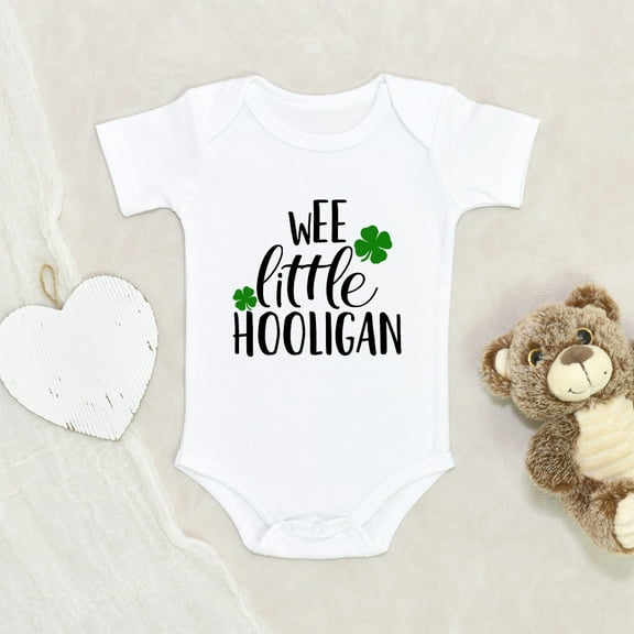 Funny Irish Baby Clothes - Wee Little Hooligan Baby Clothes - St. Patrick's Day Baby Clothes