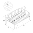 thumbnail image 3 of DHP Ava Collection White Metal Daybed, 3 of 9