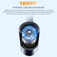 thumbnail image 2 of Graflsoa 1600W Ionic Hair Dryer with Blue Light Technology, 3 Heat & 2 Speed Settings, Concentrator Nozzle, Silver, 110V US Plug with Leakage Protection, 2 of 7