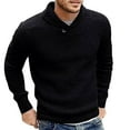 thumbnail image 2 of Dpytoraw Men's Casual Sweater Pullover Long Sleeve High Collar Slim Knit Sweater, 2 of 3