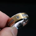 thumbnail image 6 of GY Yellow Gold Plated AAA CZ Matte 8mm Titanium Steel Ring for Men Wedding Band Man Ring, 6 of 7