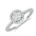 thumbnail image 2 of Halo Moissanite Ring 1.50 Carat Princess Cut Moissanite Diamond on 10k White Gold, 2 of 2