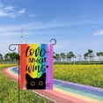 thumbnail image 6 of Gay Pride Love Always Wins Rainbow Small Decorative Garden Flag, LGBTQ Black Cat Yard Lawn Outside Pride Month Decor, Lesbian Bisexual Pansexual Outdoor Home Decoration Double Sided 12 x 18, 6 of 6