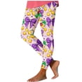 thumbnail image 2 of Maqroz Cute Bows Mardi Gras Leggings Pink Polka Dot Yoga Pants Coquette Aesthetic Festival Tights Pink,XL, 2 of 5