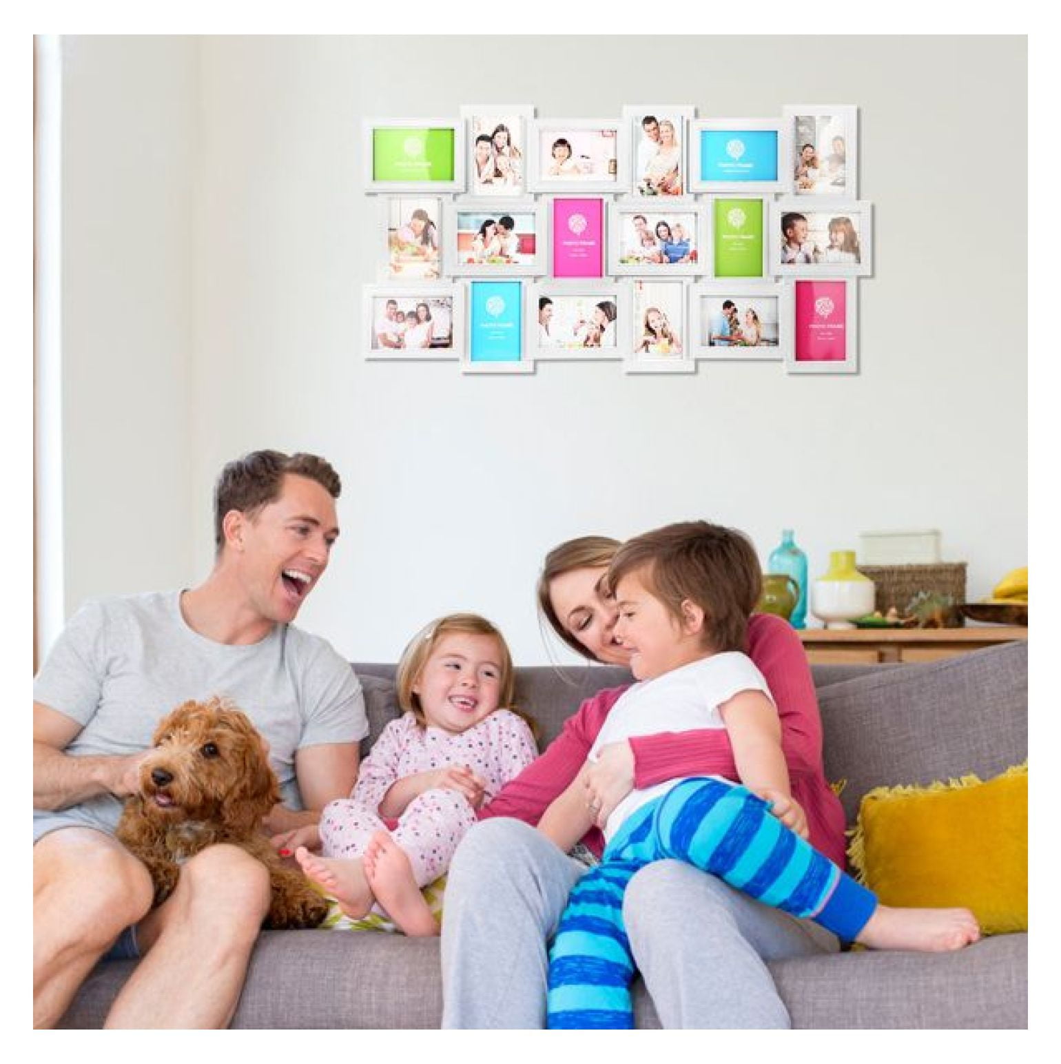 Wedding Photo Collage Frame - Holds 21 Photos - Great For Pics