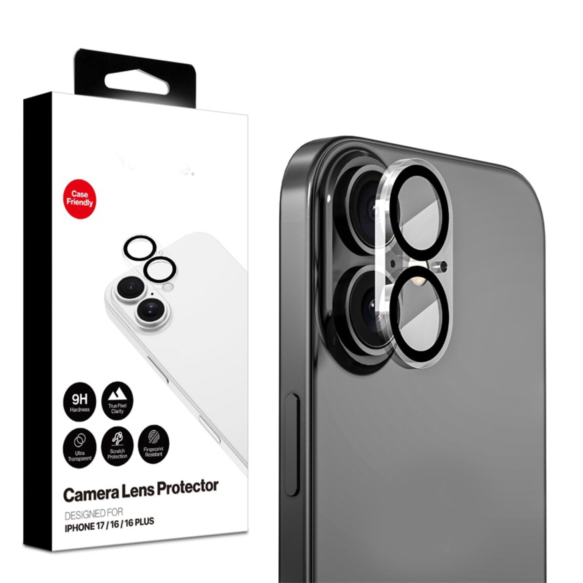 Total Protection Bundle compatiable with iPhone 17 – Wallet Folio Case + Lens Protector + 3-Pack Temper Glass Screen Shields