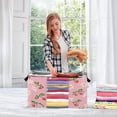 thumbnail image 5 of Foldable Clothes Storage Bags Clothes Organizer Bin with Clear Windows for Clothes Bedding Daisies and Bow Pattern, 5 of 6