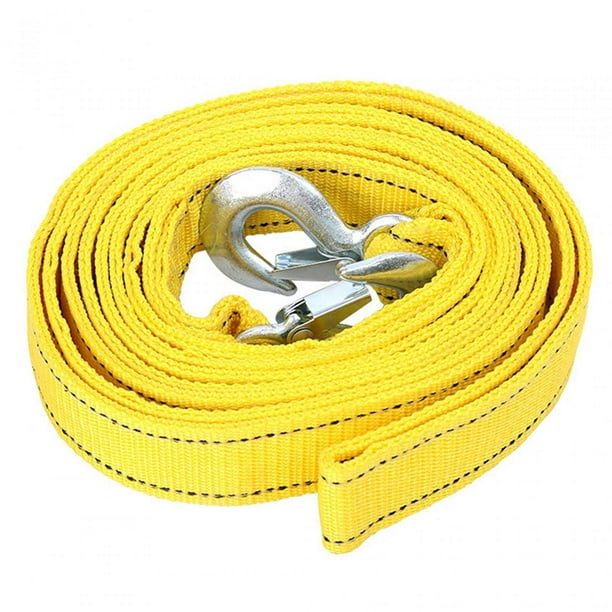 Tow Strap Rope Heavy Duty Tow Strap with Hooks Accessory Double Layer Tow  Strap 4m 
