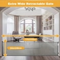 thumbnail image 6 of 177-Inch Wide Retractable Guardrail Door, 34-Inch Tall Retractable Gate with Spacious Pet Door, Adjustable Mount & Automatic Safety Lock, Easy Installation Kit Included, 6 of 10