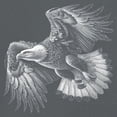 thumbnail image 3 of Flying Eagle Portrait T-shirt Soaring Patriotic Symbol of Freedom American Bird Wings Wildlife Nature Men's Tee, 3 of 7