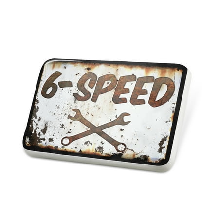 Porcelein Pin Rusty old look car 6-speed Lapel Badge – NEONBLOND