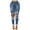 Blue, variant on XWSHYW Gym Clothes for Women Women Fashion Solid Color Pokets Hole Casual Zipper Fringe Jeans Pants