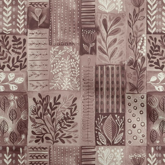 oneOone Rayon Rose Brown Fabric Plants Watercolor Mix Leaf Sewing Fabric By The Yard Printed Diy Clothing Sewing Supplies 56 Inch Wide