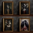 thumbnail image 2 of Pintura en lienzo de estilo gótico victoriano para decoración de la habitación, póster Retro, Cuervo, bruja, murciélago, Calavera, Academia oscura, regalos de Halloween, 2 of 4