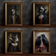 thumbnail image 2 of Pintura en lienzo de estilo gótico victoriano para decoración de la habitación, póster Retro, Cuervo, bruja, murciélago, Calavera, Academia oscura, regalos de Halloween, 2 of 4