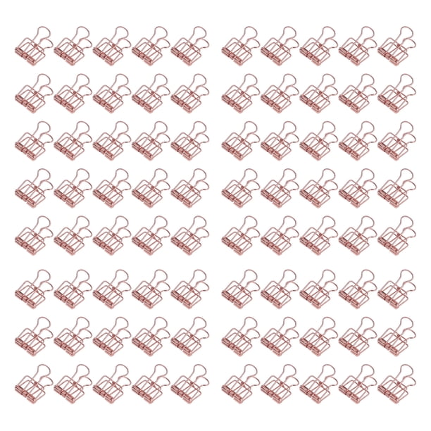 Abrazaderas de Papel ANGGREK Clips de Cola Hueca de Regalo de Metal Resistente 19 Mm 80 Piezas