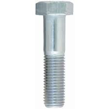 3/8-16 x 5 Hex Cap Screws, Grade 2 Zinc Plated Steel (Quantity: 225) Coarse Thread (UNC) Partially Threaded