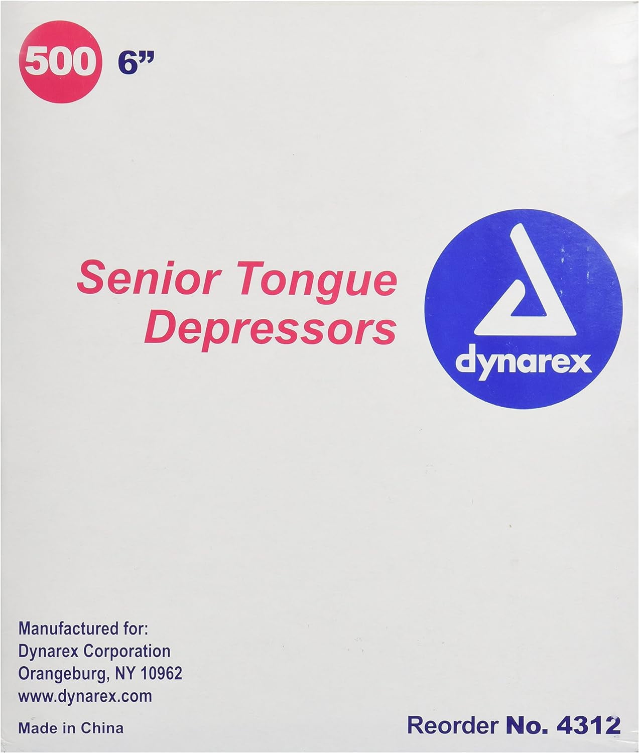  Dynarex Tongue Depressors Wood, Junior 5 ½, Non-Sterile, with  Precision Cut and Polished Smooth Edges, for Medical Use and other  Applications, 1 Case of 5000 Tongue Depressors, 5 ½ (10 Boxes