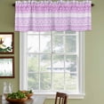 thumbnail image 4 of Purple Pink Boho Valances for Windows, Decorative Rod Pocket Window Valance Curtains, Vintage Ethnic Tribe Abstract Art Short Curtain Drapes for Kitchen/Bathroom/Living Room, 2 Panels, 42" W x 12" L, 4 of 8