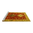 thumbnail image 2 of Ahgly Company Machine Washable Indoor Round Persian Yellow Traditional Area Rugs, 5' Round, 2 of 4