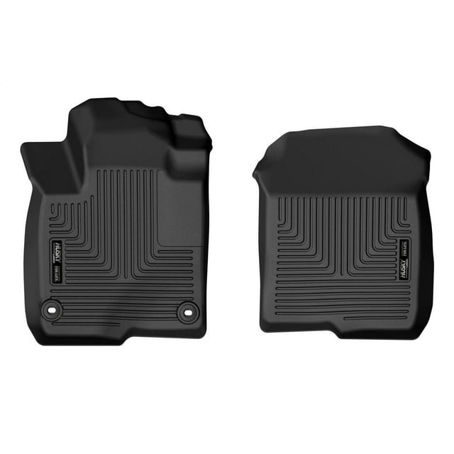 Convient 2023-2023 Honda HR-V Husky Liner Doublure de Sol 50761 Contour en X; Ajustement Moulé; Crête Surélevée; Noir; Élastomérique Thermoplastique TPE; 2 Pcs