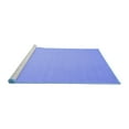 thumbnail image 2 of Ahgly Company Machine Washable Indoor Round Solid Blue Modern Area Rugs, 4' Round, 2 of 4