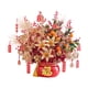 thumbnail image 3 of Bonsái artificial para decoración de año chino, arreglo floral creativo, cubo de flores falsas para bendición, para hotel, boda y fiesta. Rojo, 3 of 8