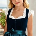 thumbnail image 3 of VUHXZWAF Girls Clothes Going Out Crop Tops Short Sleeve V Neck Ruffle Button Down Shirts Size 7-8 Years, 3 of 3