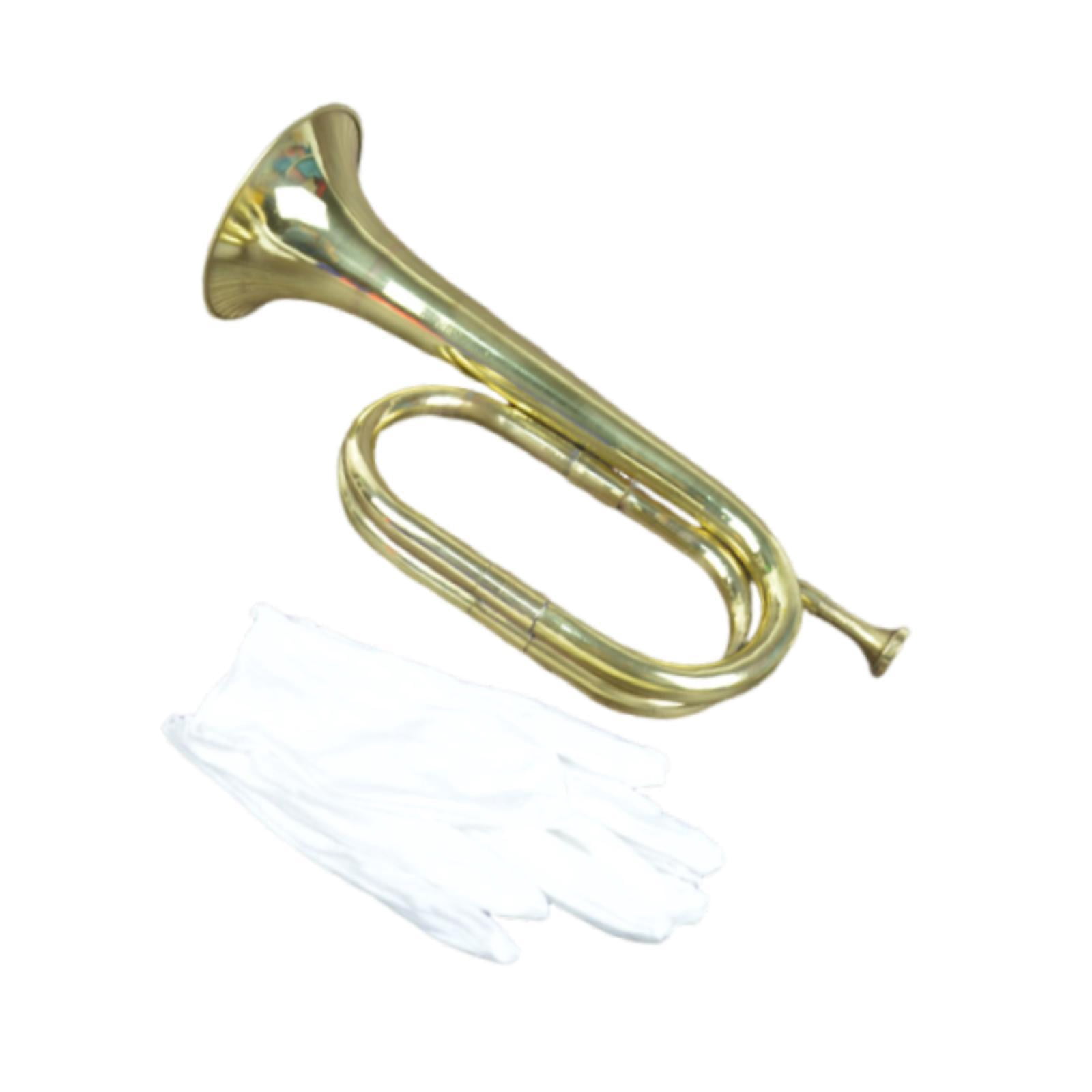 JWQFBC Trumpet Bugle Lightweight Retro Brass Instrument Cavalry Trumpet for Beginner