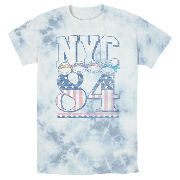 Men's Teenage Mutant Ninja Turtles Patriotic NYC 84 Graphic Tee White/Blue Small