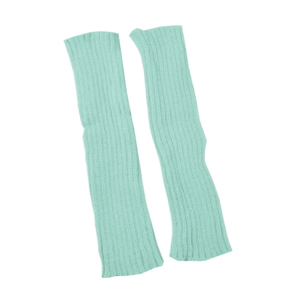 comerut 1 Pair Female Knitted Socks Stretchy Warm Keeping Acrylic Autumn/Winter Solid Color Leg Socks for Shopping