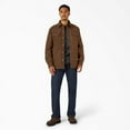 thumbnail image 4 of Dickies Men's Water Repellent Fleece-Lined Duck Shirt Jacket, Timber Brown, X-Small, 4 of 5