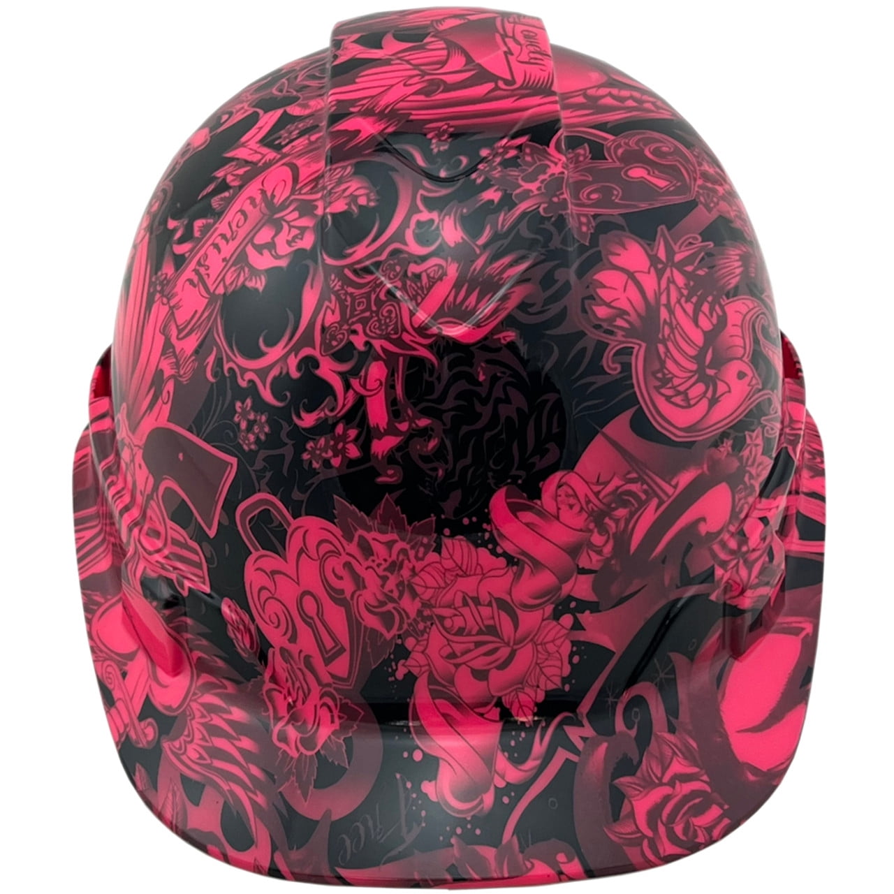 Tattoo Pink Hydro Dipped Hard Hats Cap Style