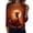 Orange, variant on Halloween Shirts for Women Round-Neck - 3/4 Length Sleeve Casual Tops with Vibrant Halloween Art, Great for Work, Casual Fridays, and Social Gatherings