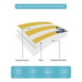 thumbnail image 5 of Quilts King Size, Yellow Striped Soft Comforter Bedding Set for Bed, Navy Blue Nautical Anchor Geometric Lightweight Quilted Bedspread with Pillow Cover(2 Pieces) for All Season, 96x106 Inch, 5 of 6