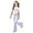 White, variant on Gaexia Kids Lounge Sets Girls,Stylish Girls Casual Outfit Flared Pants With Short Sleeve Top Comfortable Playwear Two Piece Summer Fashion Clothes,140