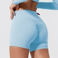 thumbnail image 2 of Hifoo Women Yoga Workout Shorts Solid Color Lifting Gym Seamless Booty Shorts Cozy Wear, 2 of 3