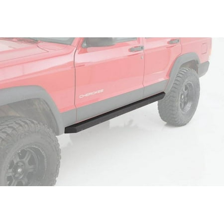 Rock Sliders Jeep Cherokee Smittybilt 1984-2001 Jeep Cherokee XJ 2 4 Door XRC Rock Sliders Black Textured 76853 ()