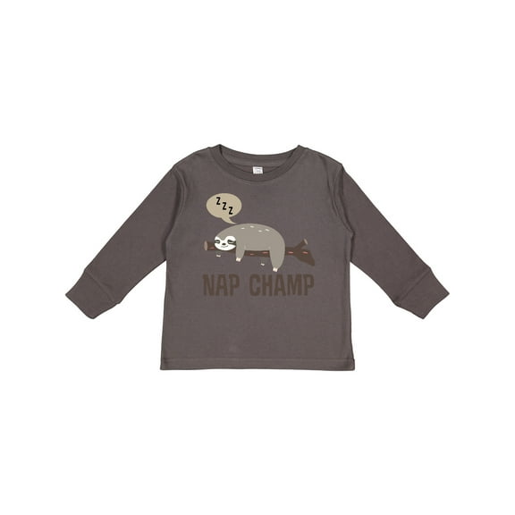 Inktastic Sloth Nap Champ New Baby Boys or Girls Long Sleeve Toddler T-Shirt