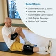 thumbnail image 2 of BodyMed 360° Hot & Cold Sleeve for Knee, Elbow, Ankle, Wrist Discomfort Relief – Flexible, Reusable Gel Ice Pack Compression Therapy for Sprains, Arthritis, Tendonitis - Large, 2 of 7