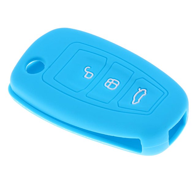 Carcasa De cubierta Del Fob Del Caso De Cáscara De Del Coche Del Silicón Para Del Del Azul shamjiam Caja de cáscara de clavija de coche cubierta FOB