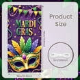thumbnail image 2 of Purple Gold Green Mardi Gras Banner Feather Decor Carnival Display Beaded Garland Masquerade Mask Festive Backdrop for Carnival Party Mardi Gras Celebration Masquerade Ball, 2 of 9